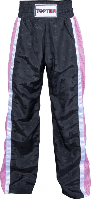 Kickboxing pants “Mesh” - size S = 160 cm, black-pink [2]