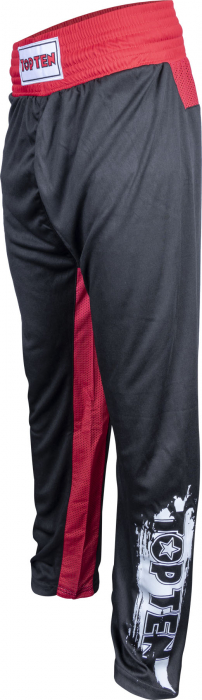 Pantaloni Kickboxing “SlimFit” , aprobat WAKO - negru-rosu, marimea 120 cm [3]