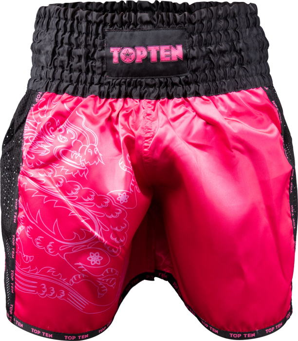 Kickboxing shorts “Dragon” - black-pink, size L [2]