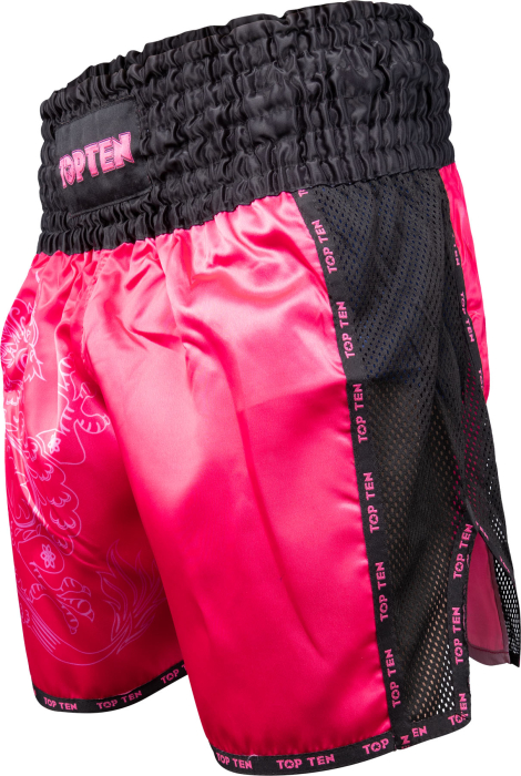 Kickboxing shorts “Dragon” - black-pink, size L [3]