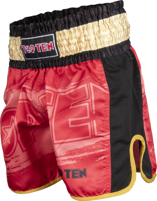 Pantaloni kickboxing "Power Ink", Top Ten, Rosu, XL [3]