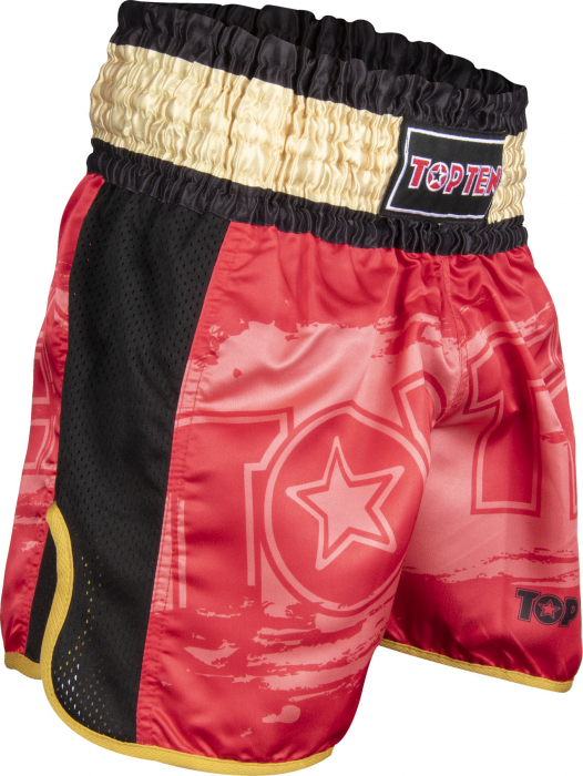 Pantaloni kickboxing "Power Ink", Top Ten, Rosu, XL [2]