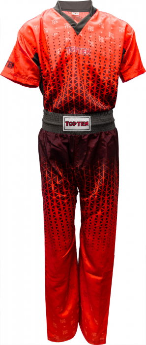 Uniforma Kickboxing „Grafic”, Top Ten, Rosu-Negru, M [1]