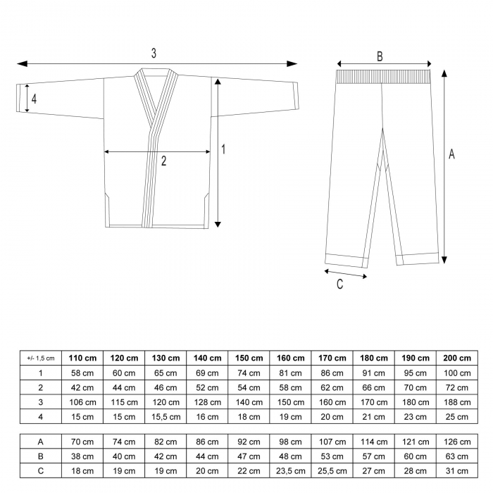 Taekwon-Do Dobok “Taeguk” (without print on the back) - white, size 110 cm - Copie - Copie - Copie [2]
