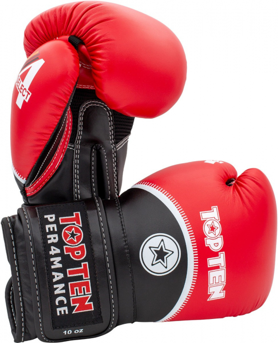 Manusi box "4select", Top Ten Rosu-Negru, 10oz [1]