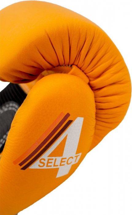 Manusi box 4select din piele, Top Ten , negru-portocaliu, 10 oz [7]