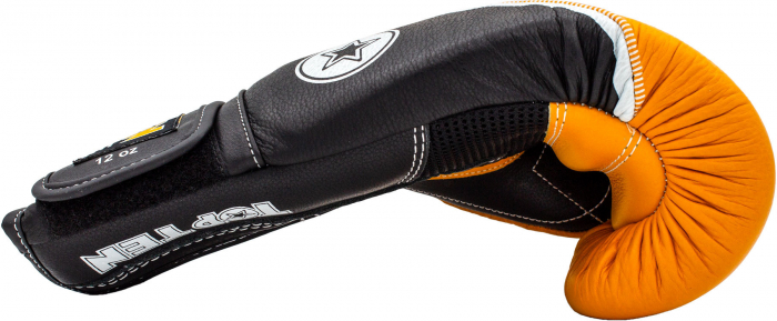 Manusi box 4select din piele, Top Ten , negru-portocaliu, 10 oz [4]