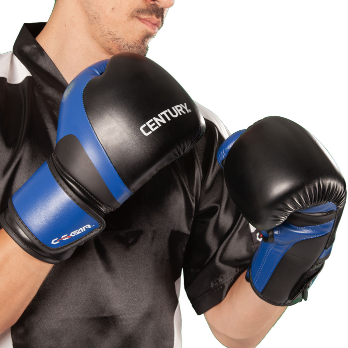 ​​​​​​​Mănuși Kickboxing C-GEAR Determination aprobate WAKO 10oz Negru/Albastru [2]