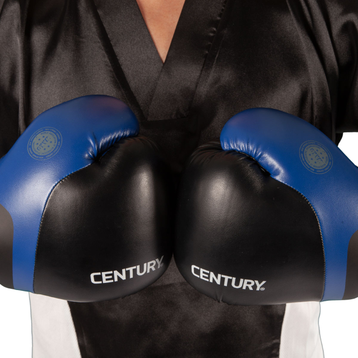 ​​​​​​​Mănuși Kickboxing C-GEAR Determination aprobate WAKO 10oz Negru/Albastru [8]
