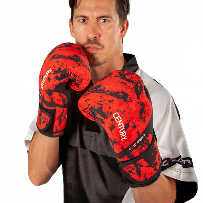 Manusi lavabile Kickboxing C-GEAR Sport Respect (aprobate WAKO) Rosu/negru 10 Oz [2]