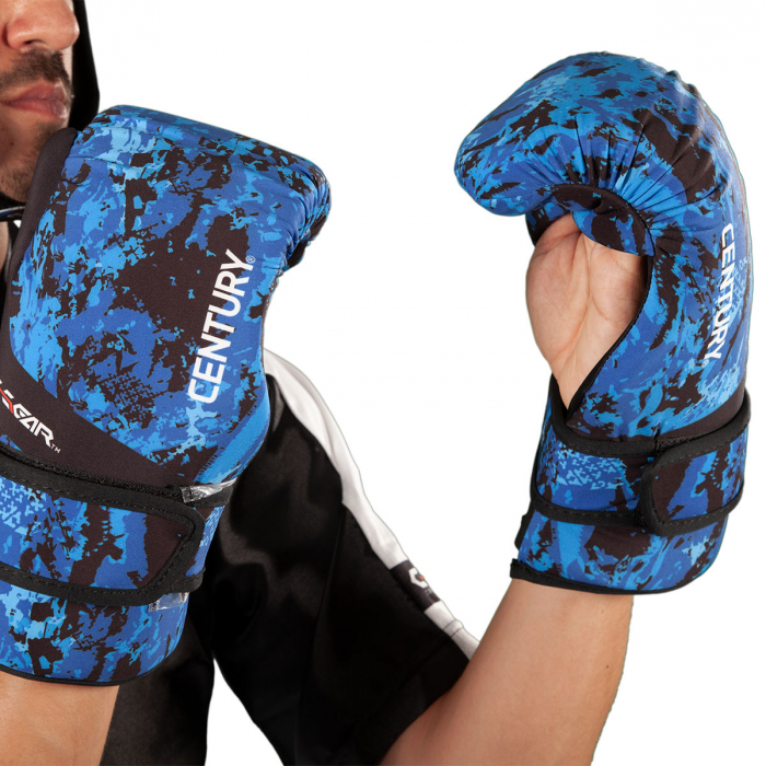 Manusi lavabile Point Fighting  C-GEAR Sport Respect aprobate WAKO  alb-turcoaz S - Copie [3]