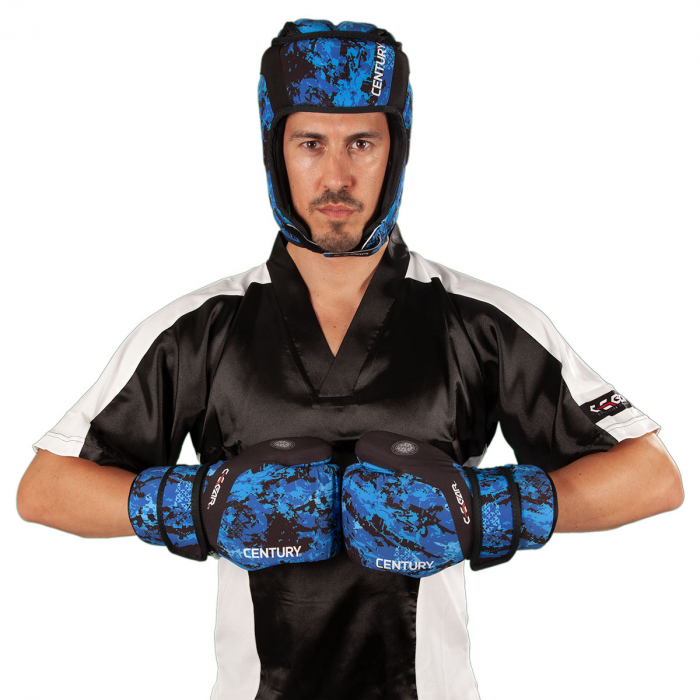 Manusi lavabile Point Fighting  C-GEAR Sport Respect aprobate WAKO  alb-turcoaz S - Copie [6]