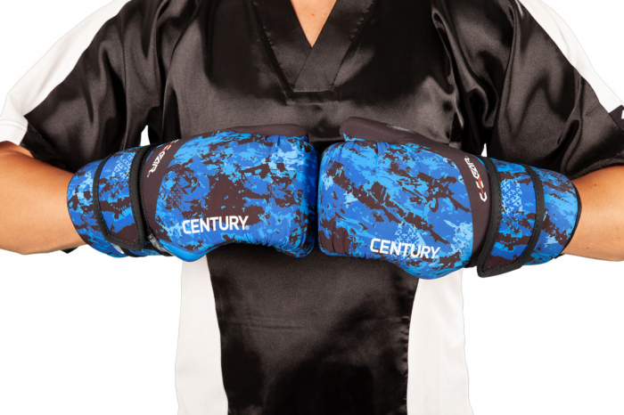 Manusi lavabile Point Fighting  C-GEAR Sport Respect aprobate WAKO  alb-turcoaz S - Copie [5]