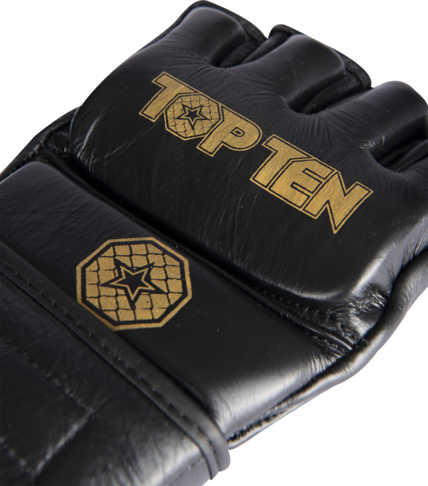 MMA competition gloves “Competitor” - black-gold, size XL [6]