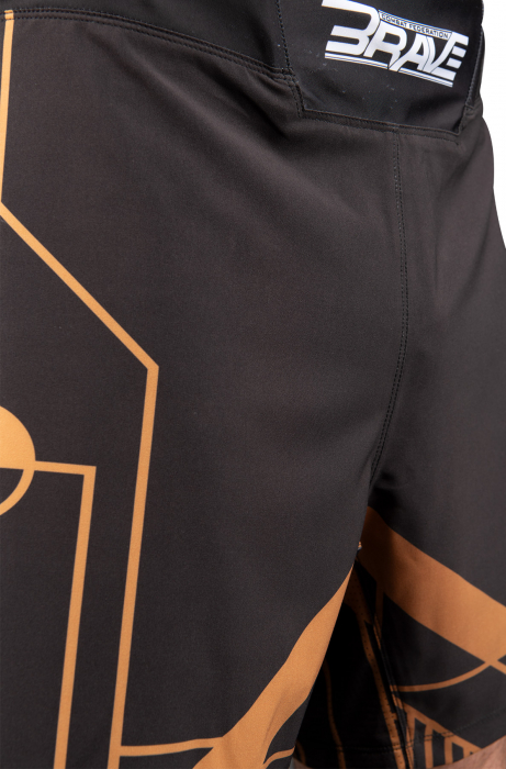 Pantaloni scurti MMA “BRAVE” - Negru-Auriu, marime  XL [10]