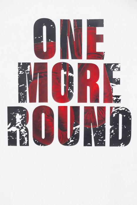 Oversized T-shirt "One More Round" - white, size M [5]