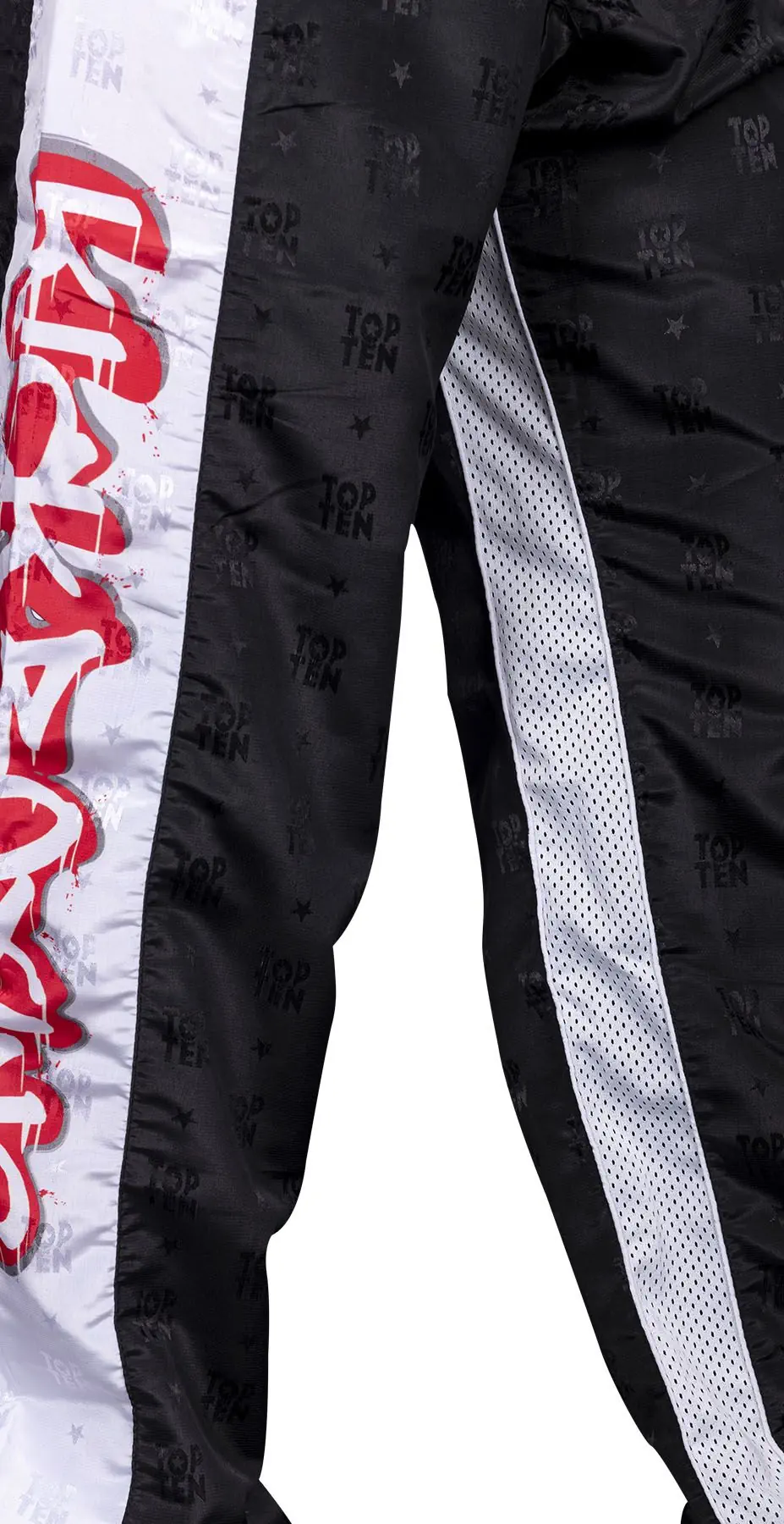 Pantaloni Kickboxing "Graffiti", Top Ten, Negru, 130 cm [2]