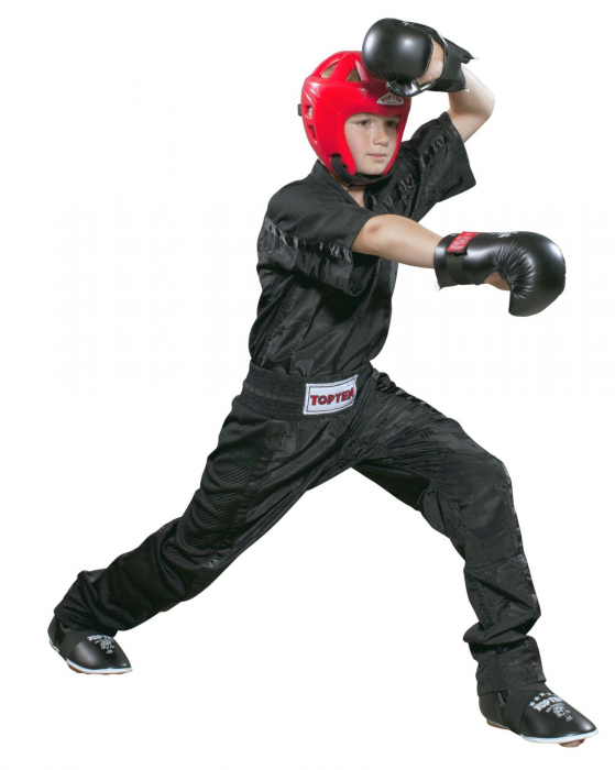 Pantaloni Kickboxing „Mesh”, Top Ten, Negru, 170 cm [2]