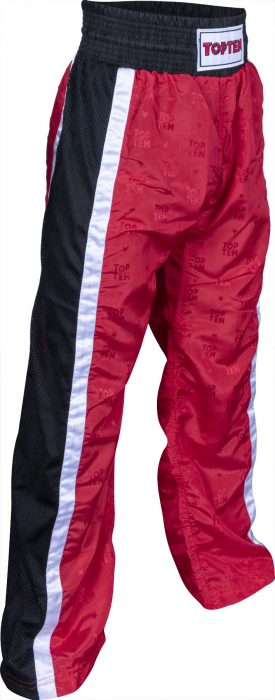 Pantaloni kickboxing „Mesh” - rosu -negru, dimensiunea xxs = 140 cm, pentru copii [3]