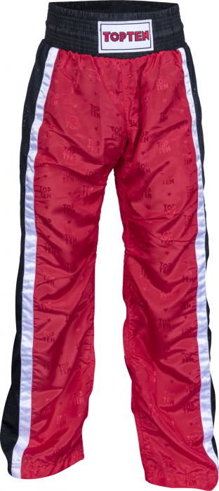 Pantaloni kickboxing „Mesh” - rosu -negru, dimensiunea xxs = 140 cm, pentru copii [1]