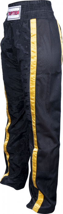 Pantaloni Kickboxing „Mesh”, Top Ten, Negru-Auriu, 170 cm [4]