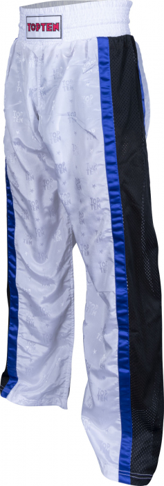 Pantaloni Kickboxing „Mesh”, Top Ten, Alb-Negru, 190 cm [4]