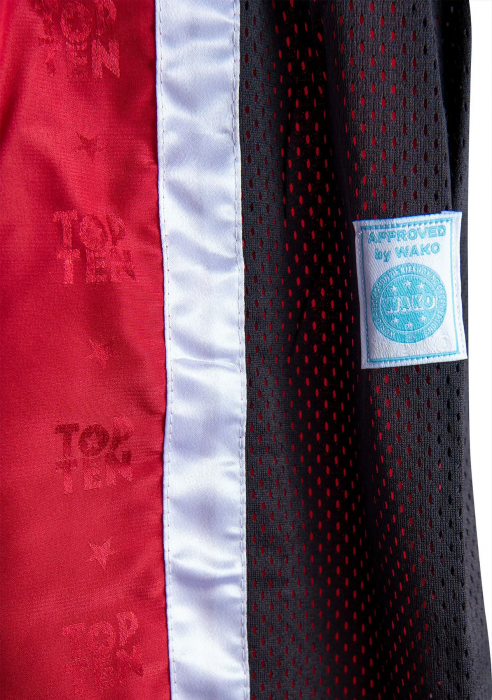 Pantaloni kickboxing „Mesh” - rosu -negru, dimensiunea xxs = 140 cm, pentru copii [2]
