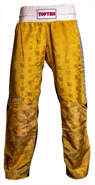 Kickboxing pants “Prism” - yellow, size S = 160 cm [3]