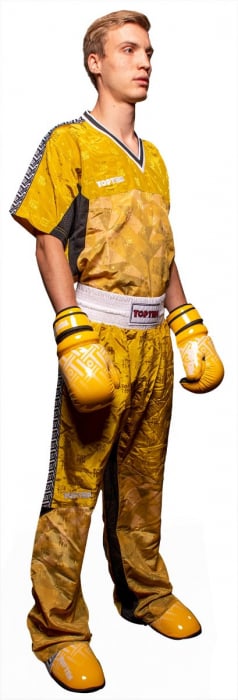 Kickboxing pants “Prism” - yellow, size S = 160 cm [5]