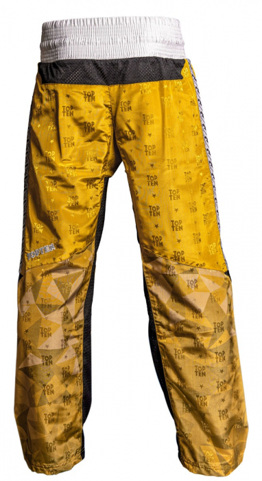 Kickboxing pants “Prism” - yellow, size S = 160 cm [2]