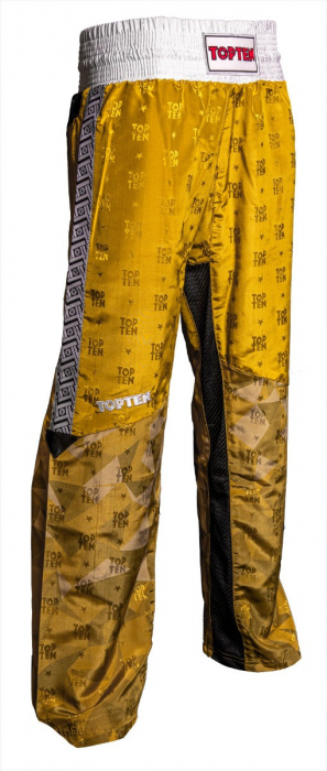 Kickboxing pants “Prism” - yellow, size S = 160 cm [4]