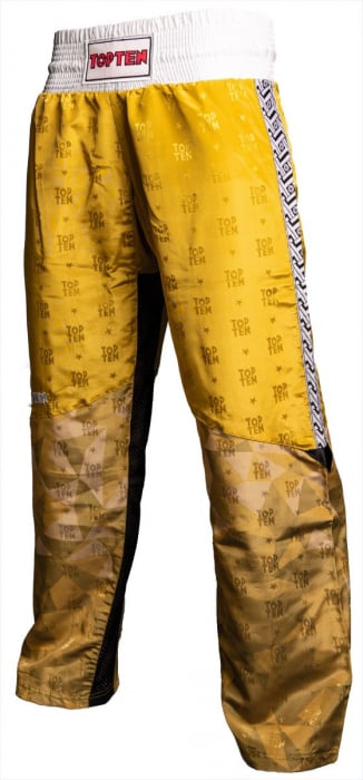 Kickboxing pants “Prism” - yellow, size S = 160 cm [1]