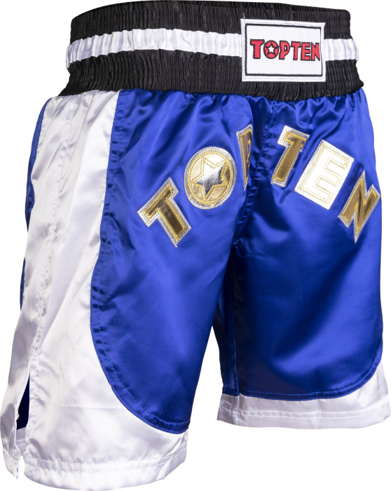 Pantaloni scurti Kickboxing, Top Ten, Kick Light, aprobat WAKO, Albastru, marime XS [4]