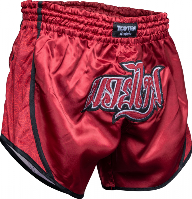 Pantaloni scurti Thaiboxing "Nong Han", Top Ten, Rosu, M [2]