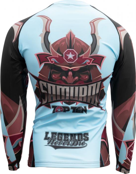 Rash Guard “Samurai” - long sleeve, lightblue-black, size S [4]