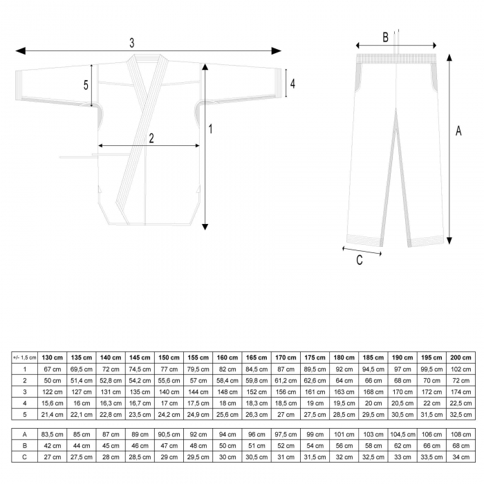 Set Karate Gi “Bunkai 2.0”, aprobat WKF, alb, 190 cm [11]