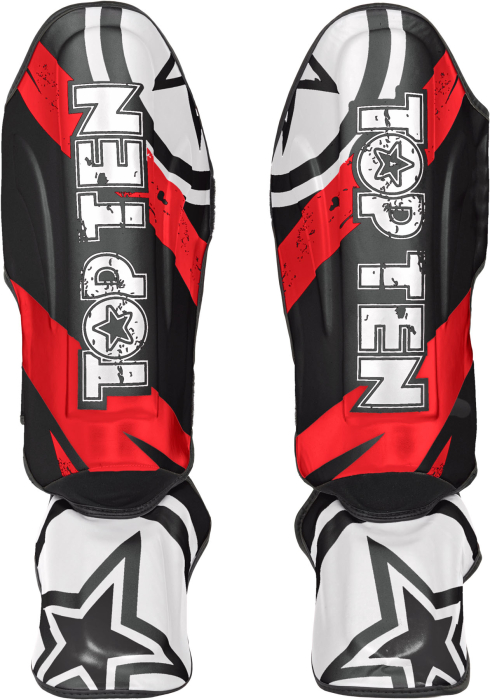 Shin- and Instep Guard “Urban Arts” - black-red, size M [2]