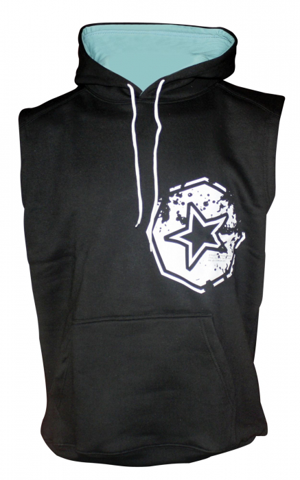 Sleeveless hoodie “Warm Up” - black, size XXL [1]