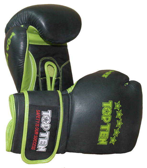 Sparring gloves “Elite” - 16 oz, black-green [1]