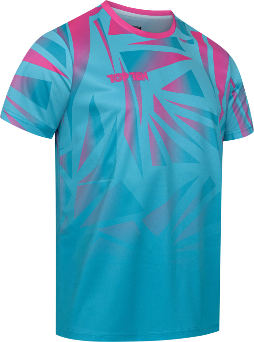T-Shirt “Borrado” - turquoise-pink, size S [2]