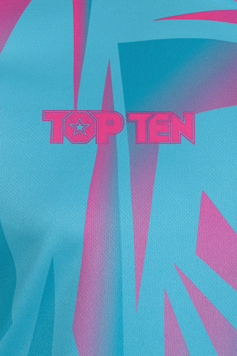 T-Shirt “Borrado” - turquoise-pink, size S [5]