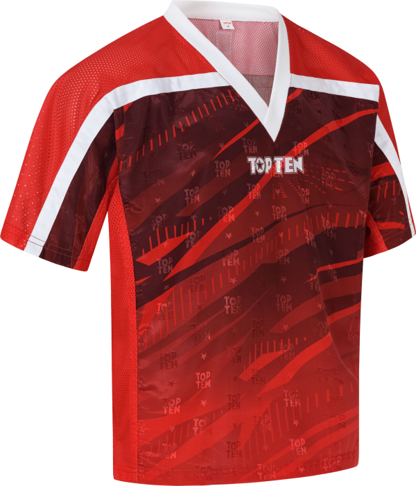 T-Shirt for kickboxing "Legacy25" - red, size XXS with V-neck [2]