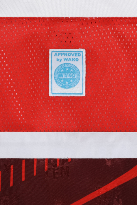 T-Shirt for kickboxing "Legacy25" - red, size XXS with V-neck [5]