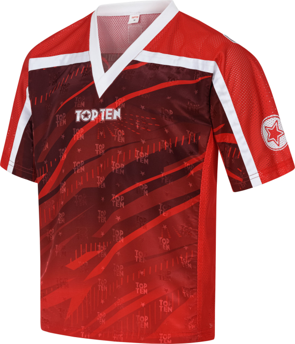 T-Shirt for kickboxing "Legacy25" - red, size XXS with V-neck [3]