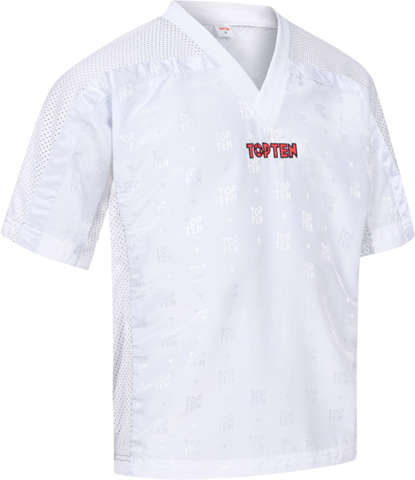 T-Shirt for kickboxing “Mesh” - white-white, size XL, with WAKO label [2]