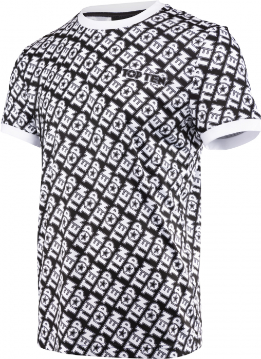 Tricou “Monogram” - Negru/Alb, marime L [3]