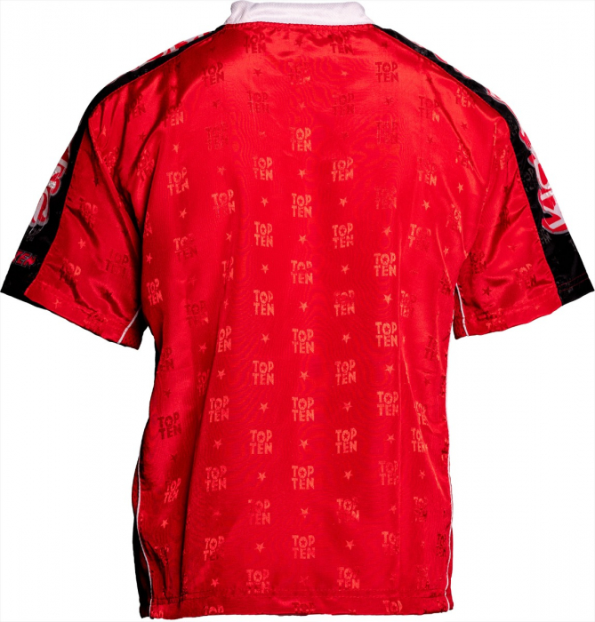 Tricou cu guler in V "Graffiti", Top Ten, Rosu, S [2]