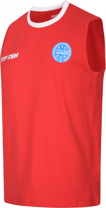 Tricou “WAKO Kick Light” basic - rosu, marime S [3]