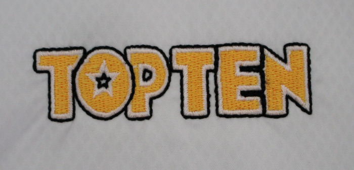 Dobok Master Premium Gold, aprobat ITF, Top Ten,Alb, 190 cm [9]