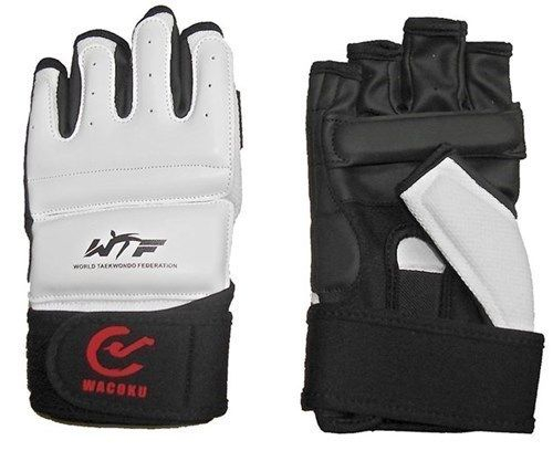 Taekwondo gloves (WTF approved) - white-black, size XL [2]